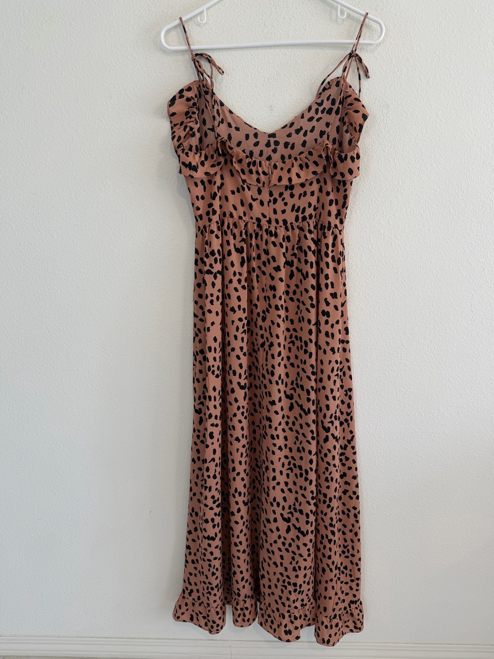 Forever 21 Brown and Black Cheetah Print Maxi Slip Dress